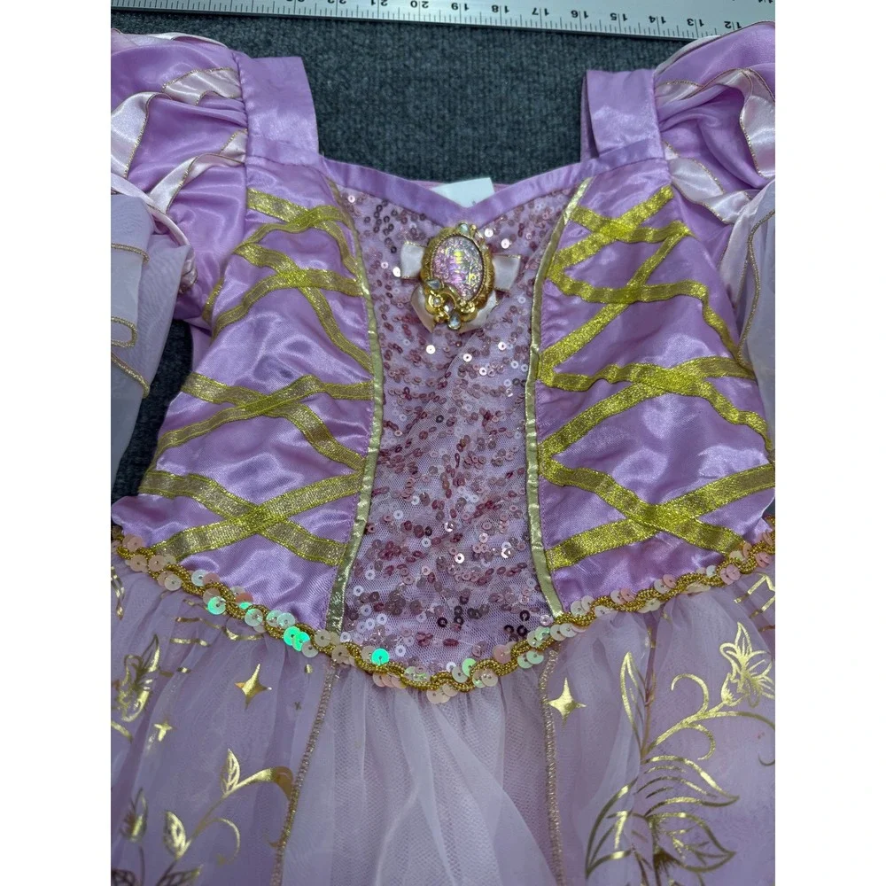 Disney Rapunzel Tangled Princess Costume Dress Purple Gold Girls Size 7